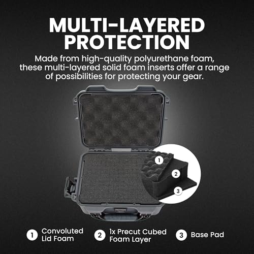 Image of NANUK 904 Hard Case with Foam - IP67 Waterproof Protective Case for Camera, Drone & Gear - Impact-Resistant & Dustproof - Perfect for Travel 10.2 inch x 7.9 inch x 4.5 inch - Graphite