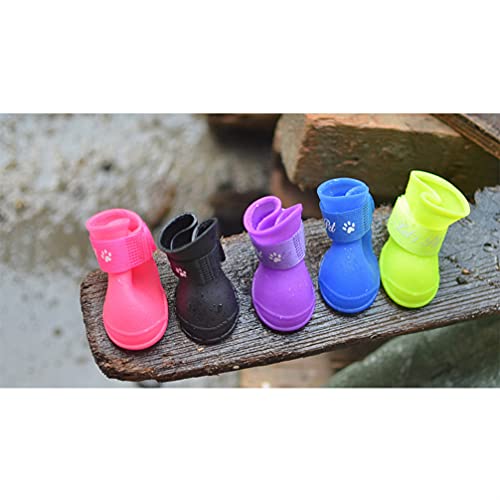 ULTECHNOVO Bota De Chuva De Cachorrinho Capas De Sapato De Látex Para Chuva Botas De Cachorro Para M
