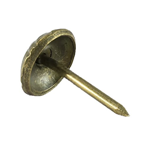 Decotacks Woven Upholstery Nails/Tacks 7/16" - 100 Pcs [Antique Brass Finish] DX5511AB - Thumbnail 3
