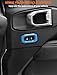 Savadicar Sky Blue Interior Accessories - Door Lock Button Bezel Trim Set for 2018-Present Jeep Wrangler JL JLU 4XE & Gladiator JT - Solid Color Interior Decor Upgrade Option, 2-Piece