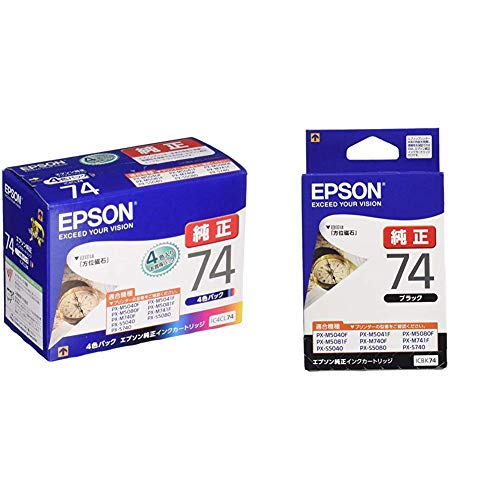 EPSON純正インクカートリッジ ICBK74 11個　まとめてセット　エプソン Amazon.co.jp: EPSON 純正インクカートリッジ IC4CL74 & 純正