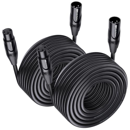 Cable Matters 2-Pack Premium XLR to XLR Cable, Microphone Cable, M-F, 50ft