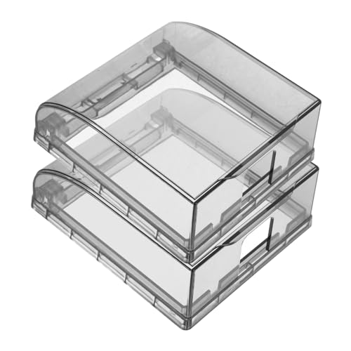 Mikikit 2Pcs Socket Cover for Type Switches Splash Protective Cover for Bathroom Living and Balcony Self Adhesive Durable Design for Safety