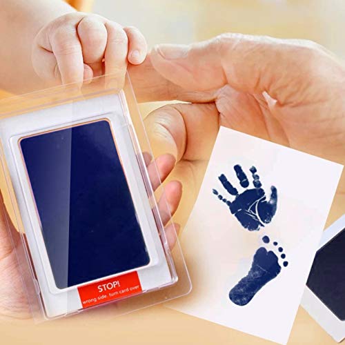 jiuzcare Baby handafdruk en voetafdruk baby voetafdruk voetafdruk handafdruk baby handprint voetafdruk set handafdruk baby babyhuid komt niet schoon stempelkussen veilig niet giftig stempelkussen - Image 4