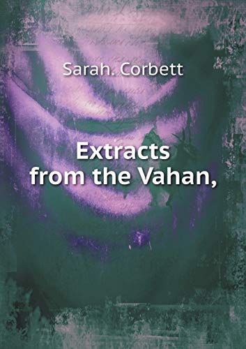 Extracts from the Vahan, 5519307598 Book Cover
