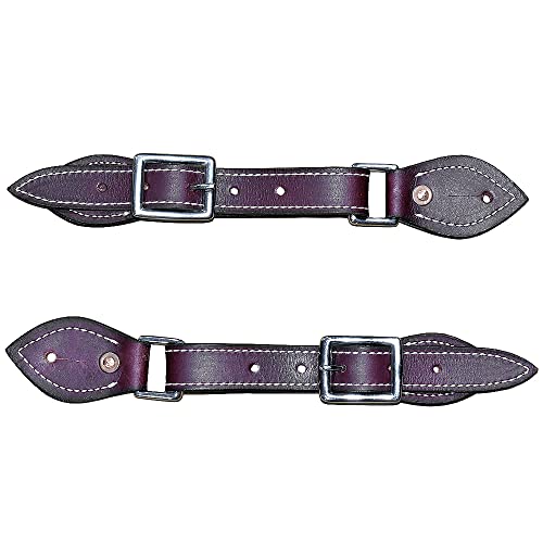 Image of HILASON Dark Brown Western Spur Straps Leather Dark Brown| Spur Straps | Leather Spur Straps | spur Straps for Women and Men | spur Straps Western