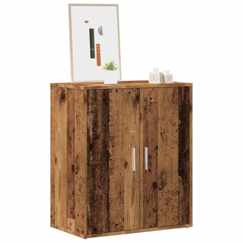 NQJIBUE Zapatero de madera vieja de 60 x 35 x 70 cm, madera de ingeniería