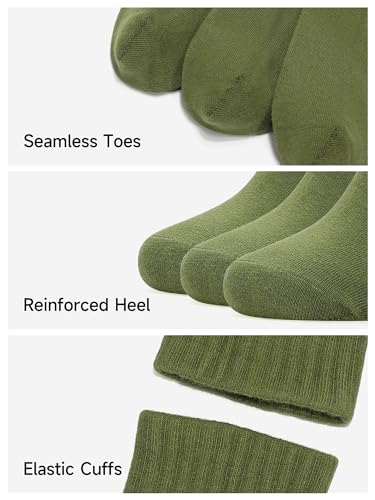 Image of Forony Women Tube Socks Anti Odor Crew Soft Combed Cotton Quick Dry Moisture Wicking Breathable Socks with Strips