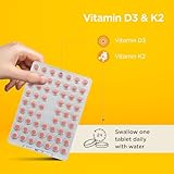 Vitamin D3 and K2 | 60 Tablets | for Immune, Bone & Blood Health | 100 mcg Vitamin D3 & 100 mcg Vitamin K2 | Optimal Calcium Absorption and delivery | Using Pure, Active Form Called MK-7 | Vegetarian - Image 5