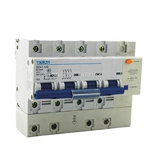 Disjoncteur différentiel DZ47LE 4P 100A Type D pour protection contre surintensité triphasé 400V