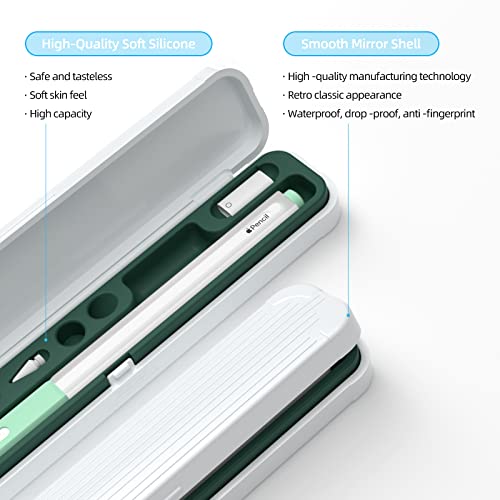 Image of Magnetic Carrying Case Compatible with Apple Pencil 2nd Generation and 1st Gen Pencil and Samsung Galaxy S-Pen Series, Pencil case Consists of Hard PC Shell and Soft Silicone Inner