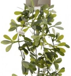Kaemingk Beaded Mistletoe Christmas Xmas Tree Decoration Garland Green - 1.5m