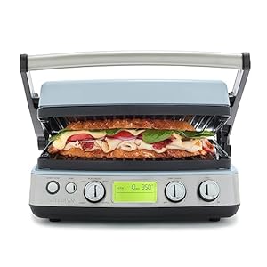 GreenPan-Elite-7-in-1-Multi-Function-Contact-Grill-Griddle-Healthy-Ceramic-Nonstick-Aluminum-Two-Sets-of-Grill-Waffle-Plates-Adjustable-Shade-Shear-Closed-PressOpen-Flat-Surface-Blue-Haze