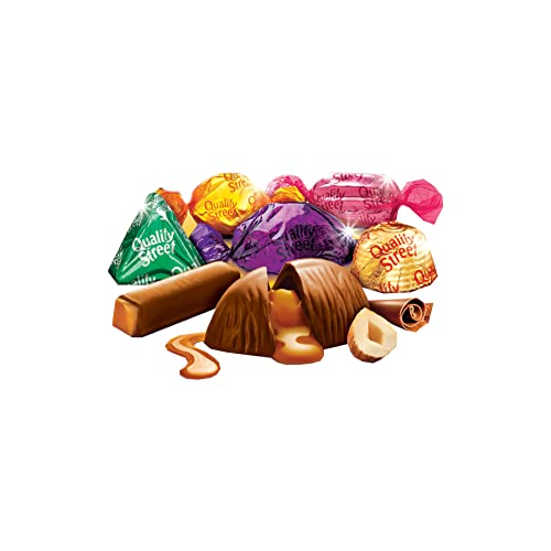 Nestle Quality Street Assorted Chocolate Gift Tin 2lb - Ideal for Christmas, Holiday Parties & Family Gatherings - Decorative Tin 8x3x8 in - Perfect for Sharing & Enjoying with Loved Ones - Festive Packaging