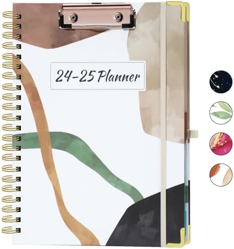 Eyrozill 2025 Weekly & Monthly Planner - 8.5x11 Hard Cover Agenda With Stickers & Storage Pockets