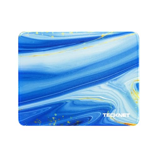 TECKNET Mauspad, 28 x 21 cm Gaming Mousepad mit Wasserdicht und Rutschfester Gummi für PC-Büro, Arbeit, Gaming, Studium, Laptop, Computer, Zuhause-Marbling
