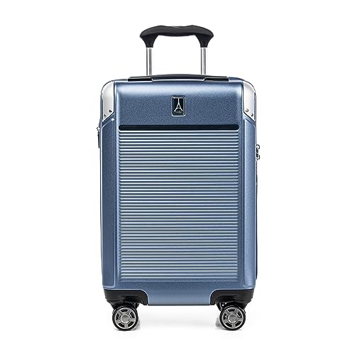 Image of Travelpro Platinum Elite Hardside Expandable Spinner Wheel Luggage TSA Lock Hard Shell Polycarbonate Suitcase, Dark Sky Blue, Carry-on 21-Inch