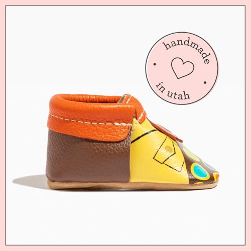 Freshly Picked Disney Russell & Dug City Mocc Infant Baby Crib Shoe - Soft Sole Size 1 Yellow2