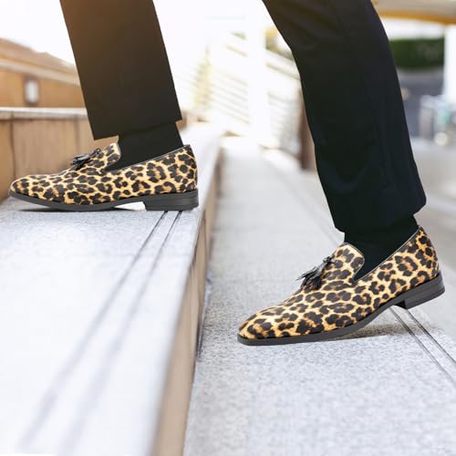 Image of Meijiana Mens Loafers Wedding Dress Shoes Slip-On Loafers for Men Tuxedo Suit Shoes