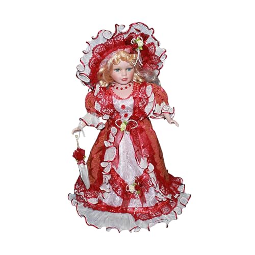 Figurines miniatures en porcelaine rouge de 40 cm pour maison de poupée - 6