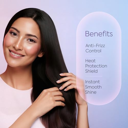 Image of Hair Affair 3-in-1 Hair Serum for Women & Men | Anti-Frizz, Heat Protection & Shine | With Ginseng, Rosemary & Almond Oil | Lightweight Non-Sticky Serum for Smooth & Sleek Hair | All Hair Types- 30 ml