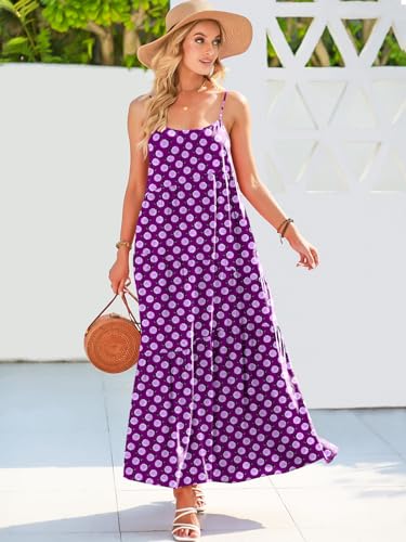Image of ANRABESS Women Summer Casual Loose Sleeveless Sundress Spaghetti Strap Flowy Boho Linen Beach Vacation Maxi Long Dress