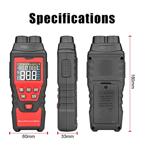 Foto von KJHD Holzfeuchtigkeitsmesser Digitale Feuchtigkeit Zwei Pins Holz Feuchte Betonwand Papier Karton Tester