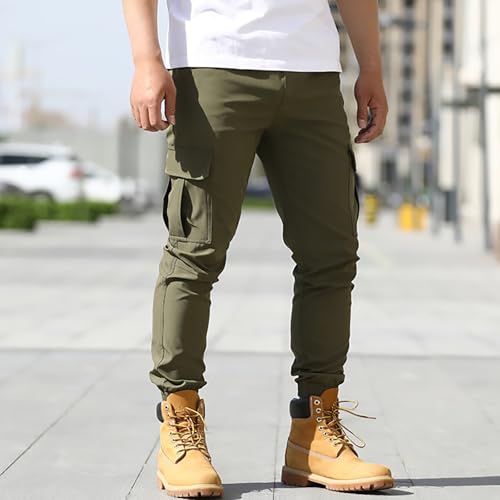 Pantalon de survêtement ample CHUNOTU ajusté style cargo - 3