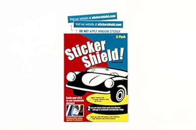 Sticker Shield - Windshield Sticker Applicator for Easy Application, Removal and Re-Application from Car to Car - 1 Pack of 4 inch x 6 inch Sheets (2 Sheets Total)