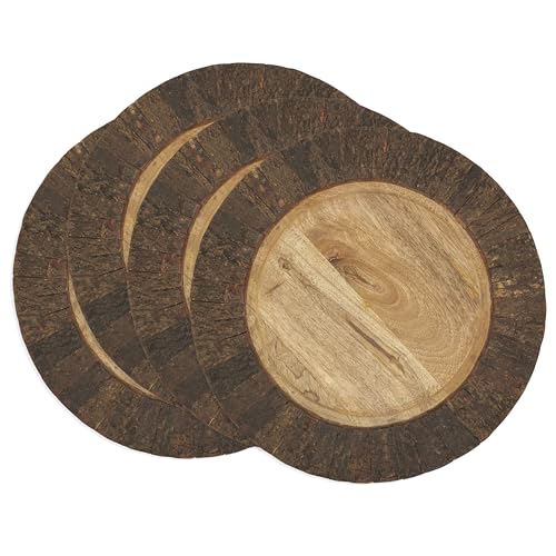 Platos decorativos rústicos SARO LIFESTYLE set 4 miniatura 3
