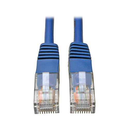 Tripp Lite Cat5 Cat5e Molded Patch Cable 350Mhz UTP Blue RJ45 M/M 12ft 12' (N002-012-BL)