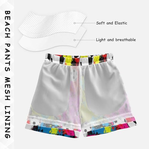 Swimming Trunks for Kids, Anti Chafe Swim Trunks for Boys 2 T, Soccer Ball4