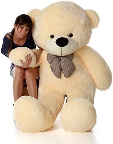 Image of 6 Feet Giant Teddy Bear | 72 inch Giant Soft Toy | Cream Stuffed Plush | Birthday & Kids Gift (Cream, 6 Feet)