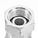 VILLFUL Robust Stainless Steel Hydraulics Swivel Adapter 3/8'' Bsp to 3/8'' Bsp for Industrial Agricultural and Construction Use
