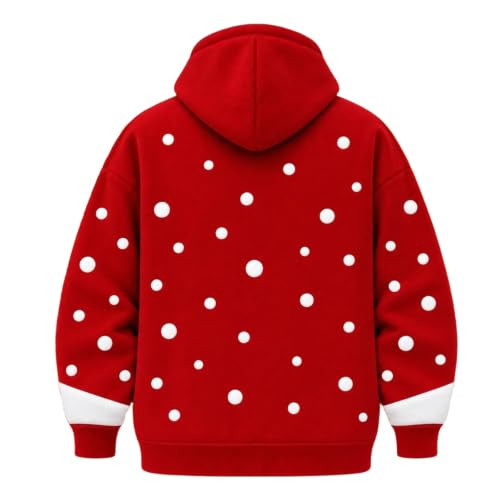 Christmas Pet Pouch Hoodie Women Men Cute Santa Sweat Shirts with Pocket - image 6