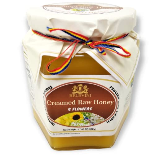 Miel natural cruda Belevini 500g 4 flores miniatura 1