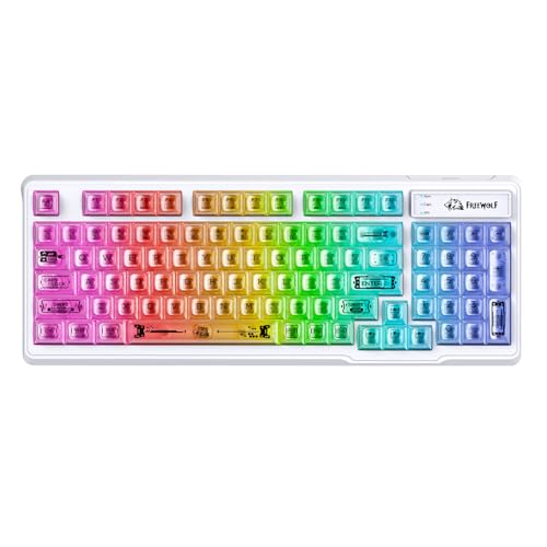 ZIYOU LANG M95 Transparent Membrane Keyboard,Wired Gaming...