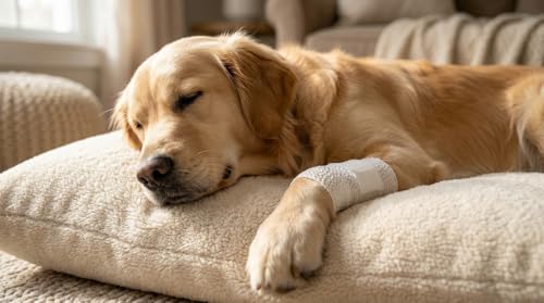 Image of Tubular Stretch Net Bandage for Dogs, Cats & Horses | Elastic Pet Wound Dressing Retainer Mesh | No Tape Needed Breathable Vet Wrap Support |Size 4, 2.7cm x 25m Roll | White (Pack of 1)