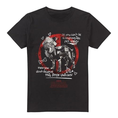 T-shirt Marvel Deadpool Wolverine noir anti-déformation coupe unisexe Dogpool