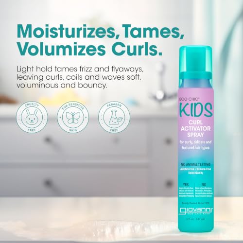 GIOVANNI Eco Chic Kids Curl Activator Spray, 5 Fl Oz (Pack de 2) miniatura 4