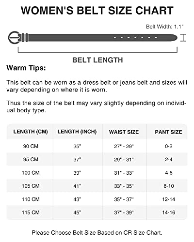 Chaoren Cr Brown Western Belt For Women, 1.1" Cowboy Belt Leather Belts For Women, Country Belts For Women With Vintage Buckle For Jeans #TOP5