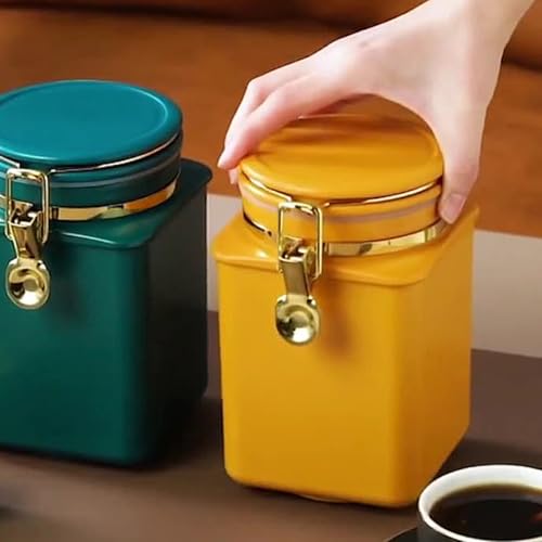 Recipiente hermético para granos de café naranja miniatura 7