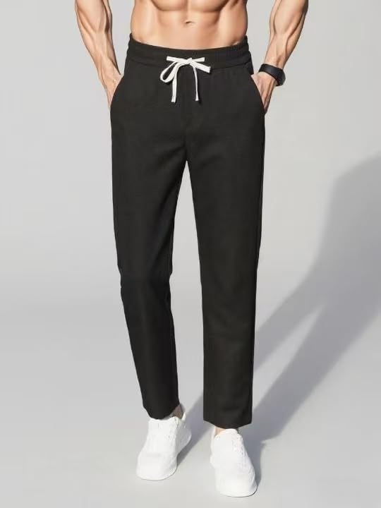 Men's Casual Jogger Pants Lightweight Stretch Waistband Drawstring Hiking & Outdoor Casual Pants4