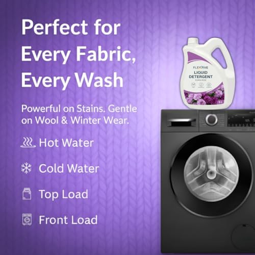 Image of Liquid Detergent Purple Rose Fragrance | Stain Remover Liquid for Clothes | Works in Top & Front Load Washing Machines (10L)