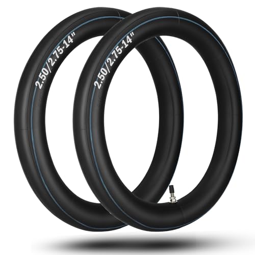(2-Pack) 2.50/2.75-14 Inner Tubes 60/100-14 Heavy Duty Dirt Bike Inner Tubes 2mm Thick TR4 Valve Fits Most 50cc to 160cc Dirt and Pit Bikes Compatible with Yamaha PW80 SSR Thumpstar