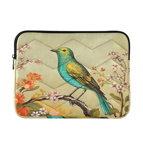 Funda para portátil de 13-14 pulgadas con diseño de pájaro forestal