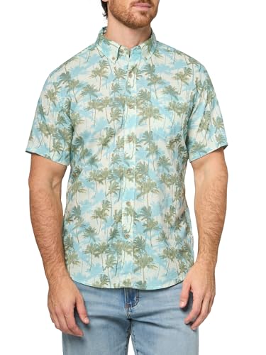 Chemise manches courtes imprimée Baja homme céladon taille L Eddie Bauer