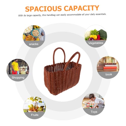 Cabilock Handmade Woven Tote Bag for Women Lightweight Summer Beach Bag Multiuse Design for Picnics Shopping Bathroom Storage Handbag with Spacious Interior3