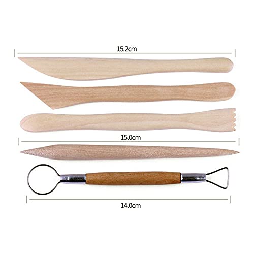 Baugger 13 peças Ferramentas de argila de cerâmica Kit de ferramentas de escultura de argila de cerâ