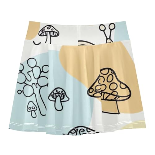 Cute Snails Toddlers Tennis Skirts Preppy Girls Skorts Athletic Shorts Cheer Skirt 4t2